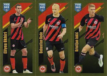 2024 Panini FIFA 365 Stickers #251a/251b/251c Ellyes Skhiri / Sebastian Rode / Kristijan Jakić Front