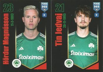 2024 Panini FIFA 365 Stickers #280a/280b Hördur Magnússon / Tin Jedvaj Front