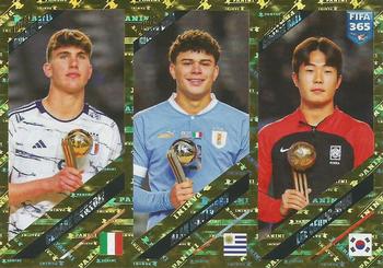 2024 Panini FIFA 365 Stickers #411 Cesare Casadei / Alan Matturro / Lee Seung-won Front