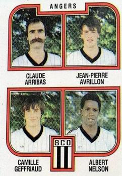 1982-83 Panini Football 83 (France) #377 Claude Arribas / Jean-Pierre Avrillon / Camille Geffriaud / Albert Nelson Front