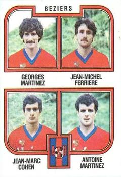 1982-83 Panini Football 83 (France) #384 Georges Martinez / Jean-Michel Ferriere / Jean-Marc Cohen / Antoine Martinez Front