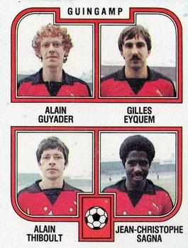 1982-83 Panini Football 83 (France) #392 Alain Guyader / Gilles Eyquem / Alain Thiboult / Jean-Christophe Sagna Front