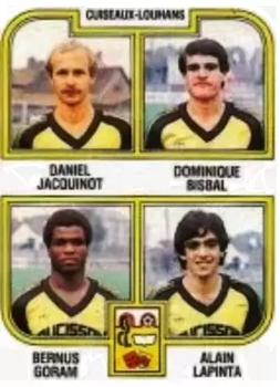 1982-83 Panini Football 83 (France) #444 Daniel Jacquinot / Bisbal / Goram / Lapinta Front