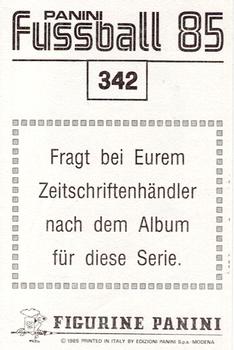 1984-85 Panini Fussball 85 Stickers #342 Lothar Matthäus Back