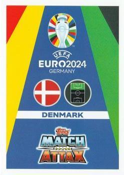 2024 Topps Match Attax Euro 2024 Germany #DEN16 Rasmus Højlund Back