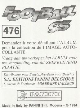 1994-95 Panini Football 95 (Belgium) #476 Ngoy N'Sumbu / Davy Cooreman Back