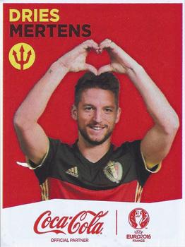 2016 Panini UEFA Euro Stickers - Coca-Cola Belgium #NNO Dries Mertens Front
