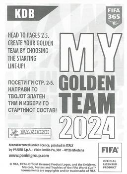 2024 Panini FIFA 365 Stickers - My Golden Team #KDB Kevin De Bruyne Back