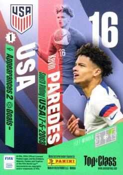 2024 Panini Top Class #116 Kevin Paredes Back