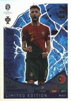 2024 Topps Match Attax Euro 2024 Germany - Blue Ice Limited Edition #BILE3 Bruno Fernandes Front