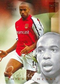 2001 Futera Platinum Arsenal FC Prestige #PRE18 Thierry Henry Front