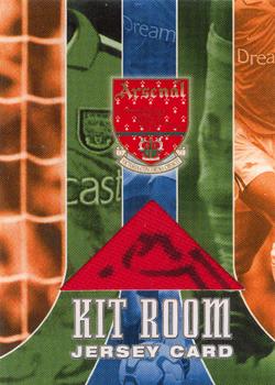 2001 Futera Platinum Arsenal FC Prestige #NNO Kit Room Jersey Front