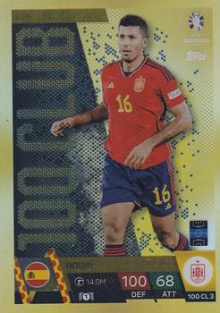 2024 Topps Match Attax Euro 2024 Germany - 100 Club Limited Edition #100CL3 Rodri Front