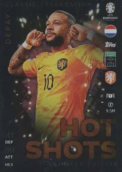 2024 Topps Match Attax Euro 2024 Germany - Hot Shots Limited Edition #HSLE3 Memphis Depay Front