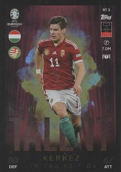 2024 Topps Match Attax Euro 2024 Germany - Raw Talent Limited Edition #RTLE3 Milos Kerkez Front