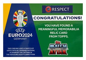 2024 Topps Match Attax Euro 2024 Germany - Leader Relic #LR4 Virgil van Dijk Back