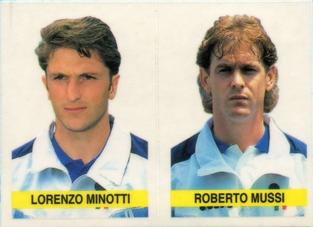 1994-95 Panini Supercalcio Stickers - L'Italia a USA '94 / Grazie, Azzurri! #P14 Lorenzo Minotti / Roberto Mussi Front