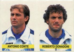 1994-95 Panini Supercalcio Stickers - L'Italia a USA '94 / Grazie, Azzurri! #P18 Antonio Conte / Roberto Donadoni Front
