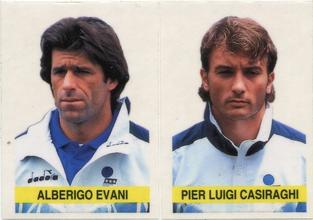 1994-95 Panini Supercalcio Stickers - L'Italia a USA '94 / Grazie, Azzurri! #P19 Alberigo Evani / Pierluigi Casiraghi Front