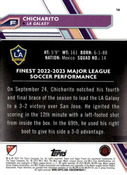 2023 Finest MLS - Aqua Refractor #14 Chicharito Back