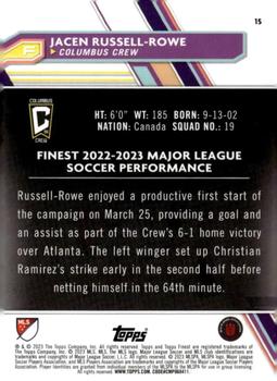 2023 Finest MLS - Aqua Refractor #15 Jacen Russell-Rowe Back