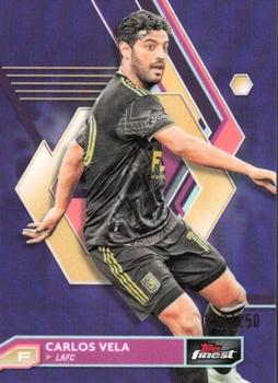 2023 Finest MLS - Purple Refractor #10 Carlos Vela Front
