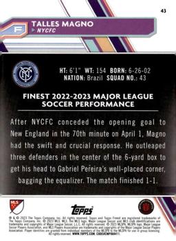 2023 Finest MLS - Purple Refractor #43 Talles Magno Back