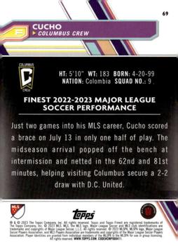 2023 Finest MLS - Purple Refractor #69 Cucho Back