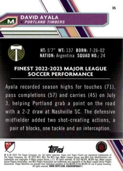 2023 Finest MLS - Speckle Refractor #35 David Ayala Back