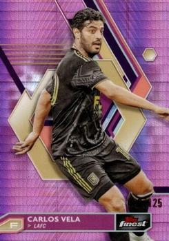 2023 Finest MLS - Pink Prism Refractor #10 Carlos Vela Front