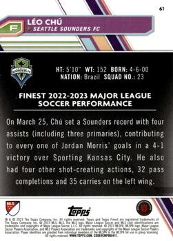 2023 Finest MLS - Neon Green Refractor #61 Léo Chú Back