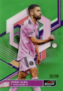 2023 Finest MLS - Neon Green Refractor #100 Jordi Alba Front