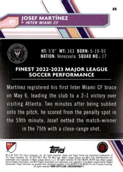 2023 Finest MLS - Orange Refractor #88 Josef Martínez Back