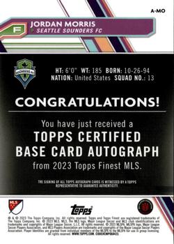 2023 Finest MLS - Base Autographs #A-MO Jordan Morris Back