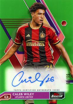 2023 Finest MLS - Base Autographs Neon Green Refractor #A-CW Caleb Wiley Front