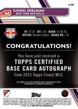 2023 Finest MLS - Base Autographs Neon Green Refractor #A-DE Daniel Edelman Back