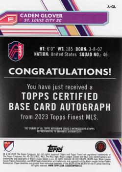 2023 Finest MLS - Base Autographs Neon Green Refractor #A-GL Caden Glover Back