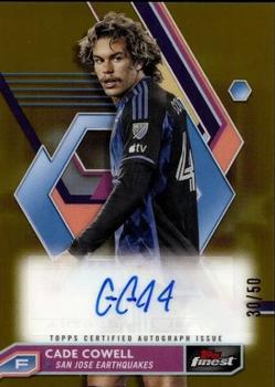 2023 Finest MLS - Base Autographs Gold Refractor #A-CC Cade Cowell Front