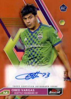 2023 Finest MLS - Base Autographs Orange Refractor #A-OV Obed Vargas Front