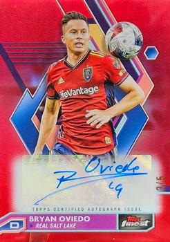 2023 Finest MLS - Base Autographs Red Refractor #A-BO Bryan Oviedo Front