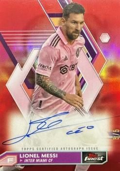 2023 Finest MLS - Base Autographs Red Refractor #A-LM Lionel Messi Front
