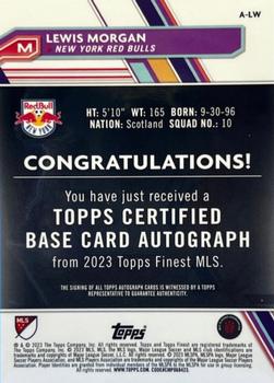 2023 Finest MLS - Base Autographs SuperFractor #A-LW Lewis Morgan Back