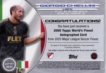 2023 Finest MLS - 2000 Topps World's Finest Autographs #WFA-GC Giorgio Chiellini Back
