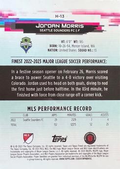 2023 Finest MLS - Base Set Hologlow Variation #H-13 Jordan Morris Back