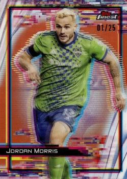 2023 Finest MLS - Base Set Hologlow Variation Orange Refractor #H-13 Jordan Morris Front