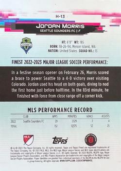 2023 Finest MLS - Base Set Hologlow Variation Red Refractor #H-13 Jordan Morris Back