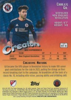 2023 Finest MLS - 1997 Topps Finest Creators Gold Refractor #97-6 Carles Gil Back