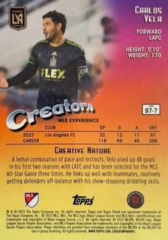 2023 Finest MLS - 1997 Topps Finest Creators Gold Refractor #97-7 Carlos Vela Back