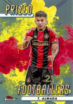 2023 Finest MLS - Prized Footballers Fusions Variation Yellow/Red #PFF-1 Thiago Almada Front