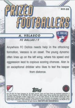 2023 Finest MLS - Prized Footballers Fusions Variation Blue/Red #PFF-20 Alan Velasco Back